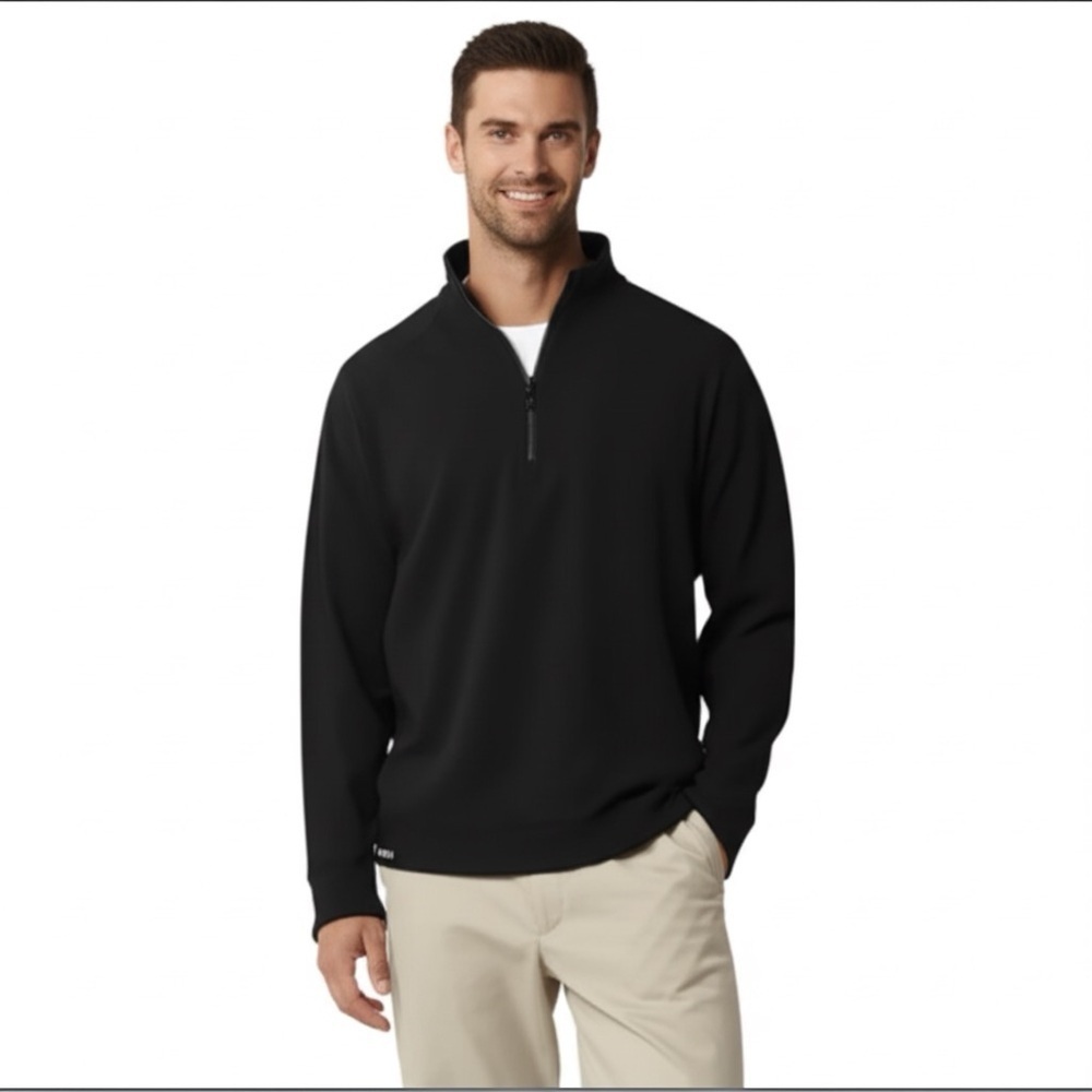 Jos. A. Bank Black Golf Quarter Zip Performance Shirt Jacket Men’s Size L | 3321